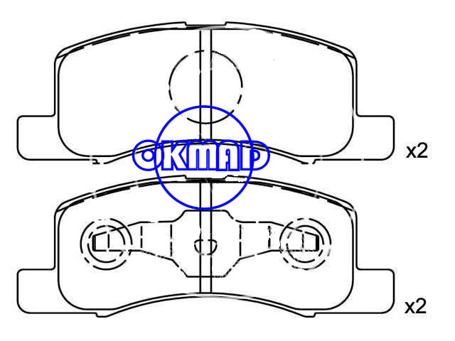 MITSUBISHI MINICA, MINICA TOPPO, TOPPO BJ MINICAB, BRAVO NISSAN CLIPPER Plaquette de frein OEM : MR493173 AN-616K, FA616K